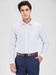 Park Avenue Cotton Blend Slim Fit Full Sleeves Men's Formal Shirt - Blue ( Pack of 1 )