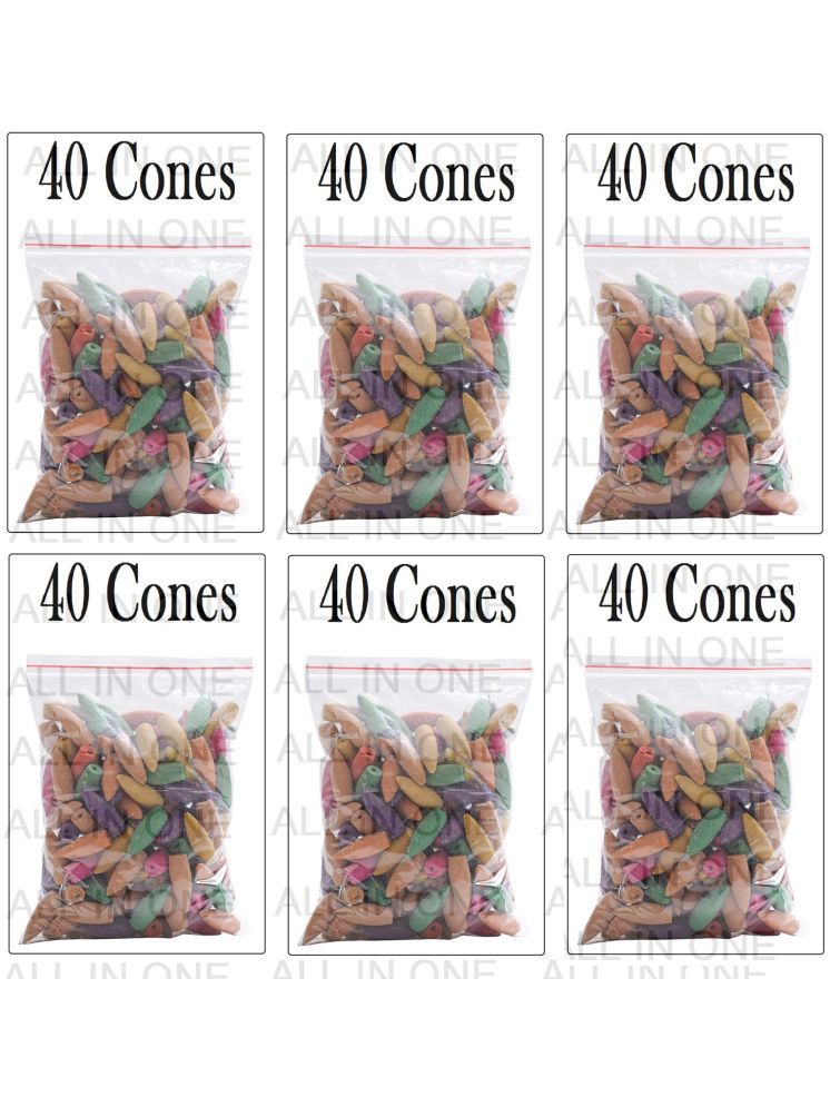     			ALLINONE Incense Dhoop Cone Natural 40 Pieces ( Pack of 6 )