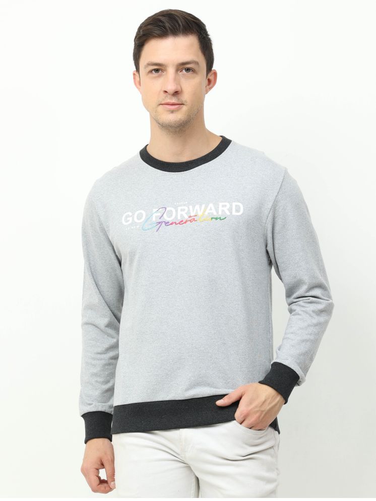     			Ardeur Terry Blend Round Neck Men's Sweatshirt - Grey Melange ( Pack of 1 )