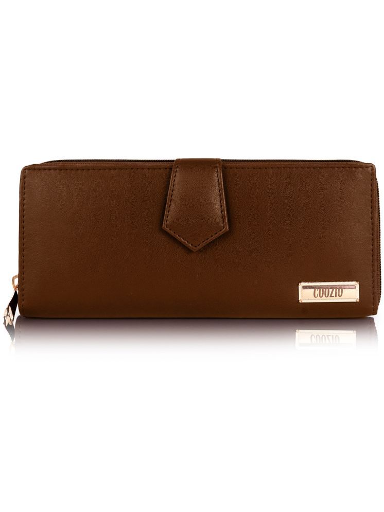     			COOZIO PU Tan Women's Regular Wallet ( Pack of 1 )