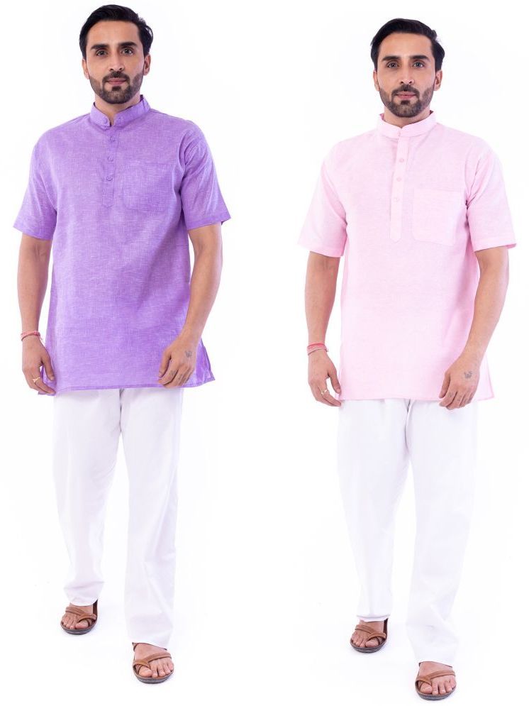     			DESHBANDHU DBK Multi Cotton Men's Regular Kurta ( Pack of 2 )