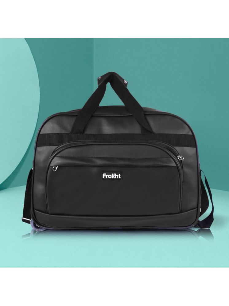     			Frokht 43 Ltrs Black PU Duffle Bag