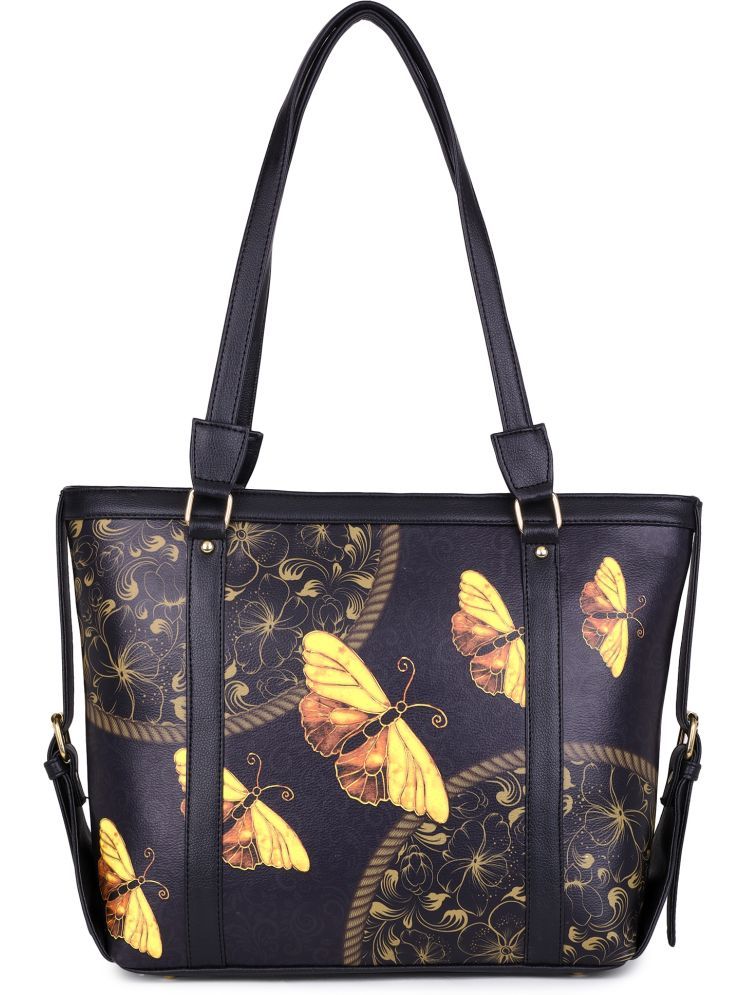     			Lookout Fashion Black Fabric Shoulder Bag