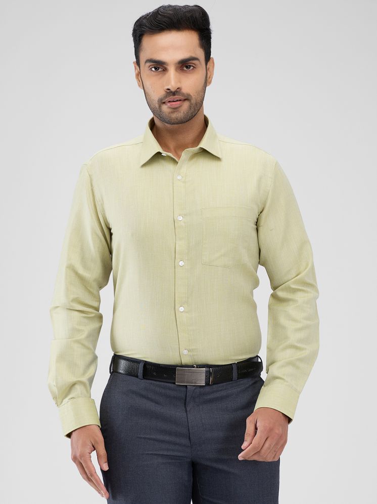     			Park Avenue Cotton Blend Slim Fit Full Sleeves Men's Formal Shirt - Green ( Pack of 1 )