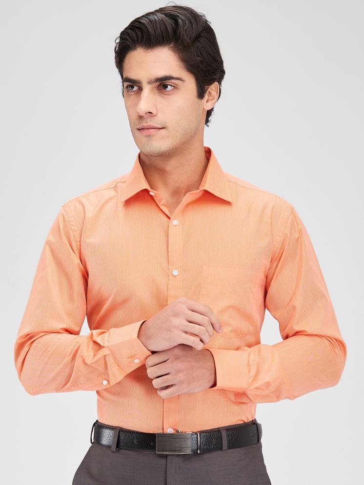     			Park Avenue Cotton Blend Slim Fit Full Sleeves Men's Formal Shirt - Orange ( Pack of 1 )