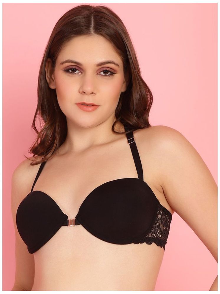     			PrettyCat Black Polyester Lightly Padded Women's Push Up Bra ( Pack of 1 )