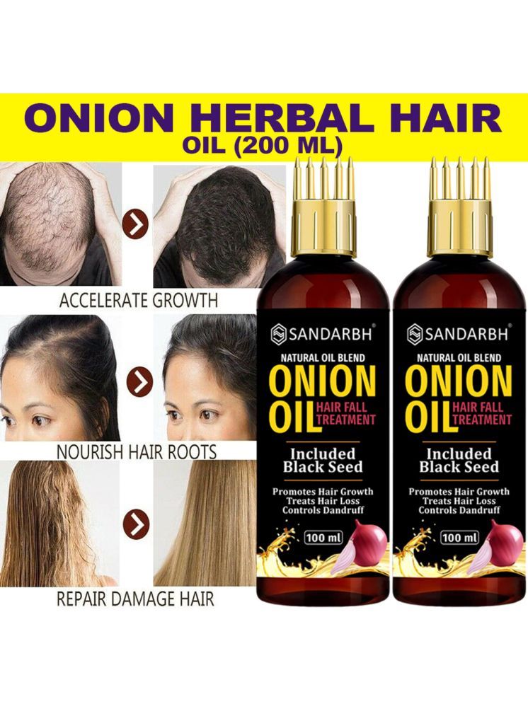     			Sandarbh Frizz Control Onion Oil 100 ml ( Pack of 2 )