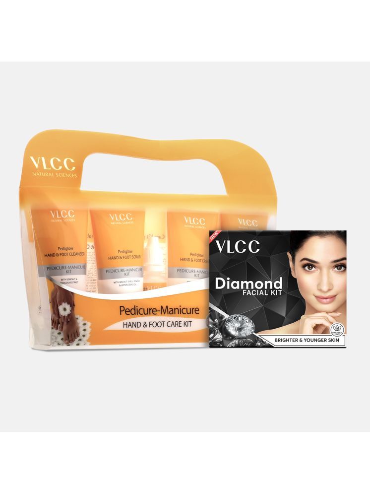     			VLCC Diamond Facial Kit & Pedicure Manicure Kit - Facial and Hand 7 Foot Care Combo ( 60g+210g )