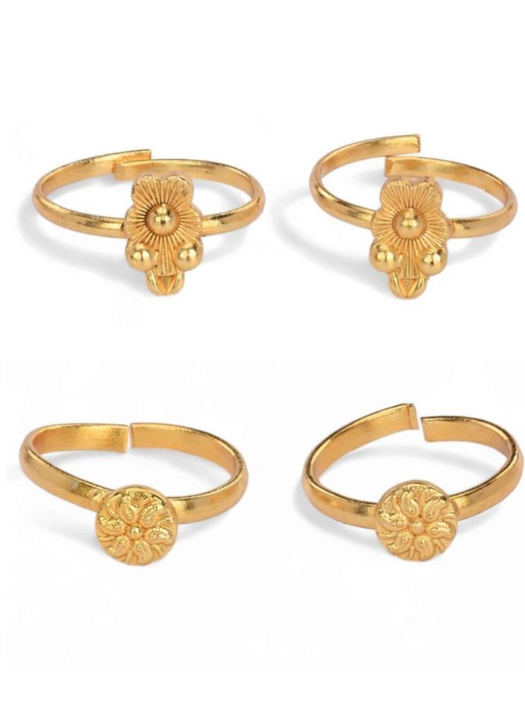     			AanyaCentric Gold Toe Rings ( Pack of 2 )