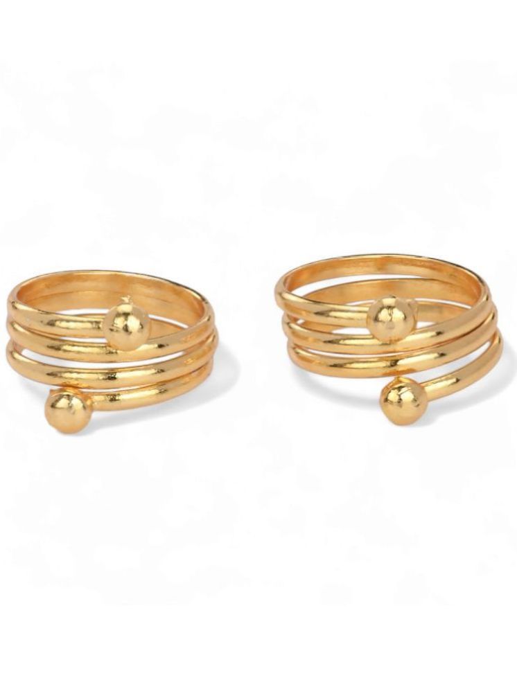     			AanyaCentric Gold Toe Rings ( Pack of 1 )