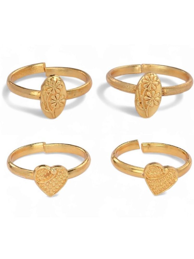     			AanyaCentric Gold Toe Rings ( Pack of 2 )