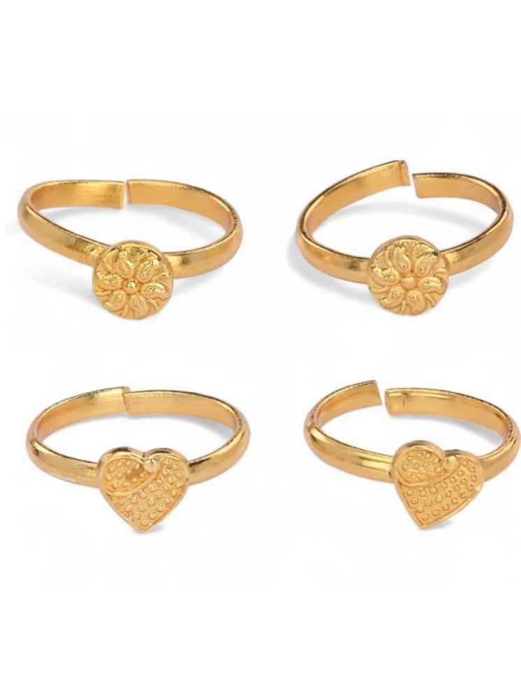     			AanyaCentric Gold Toe Rings ( Pack of 2 )