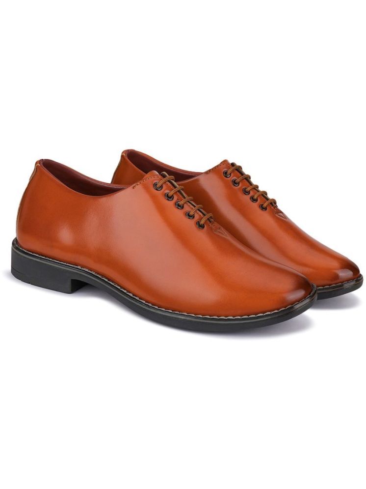     			Bersache Tan Men's Oxford Formal Shoes