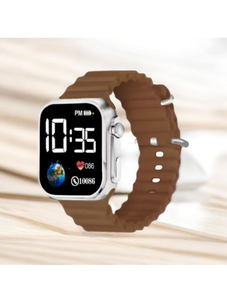     			Cosmic Brown Silicon Digital Womens Watch