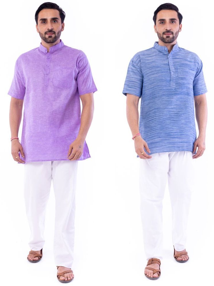     			DESHBANDHU DBK Multi Cotton Men's Regular Kurta ( Pack of 2 )