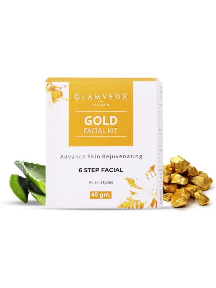     			Glamveda Less Than 3 Times Use Facial Kit For All Skin Type Gold 40gm ( Pack of 1 )