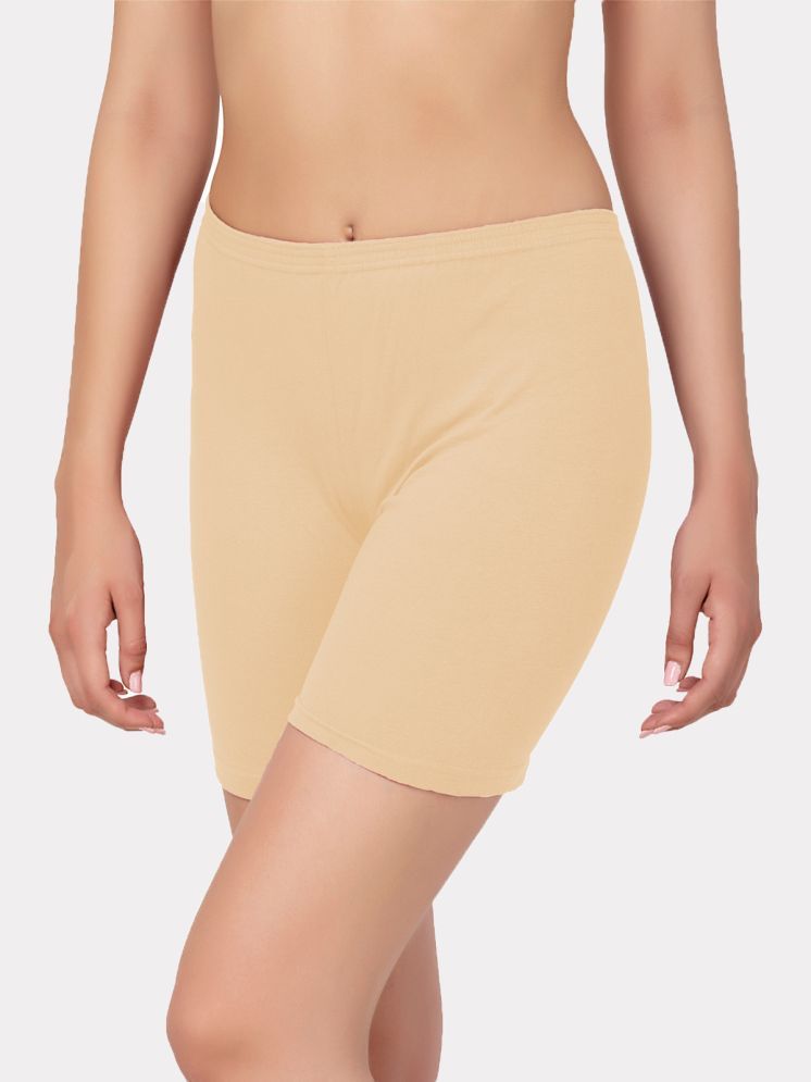     			IN CARE LINGERIE Beige ICLG-007_SKIN Cotton Solid Women's Boy Shorts ( Pack of 1 )