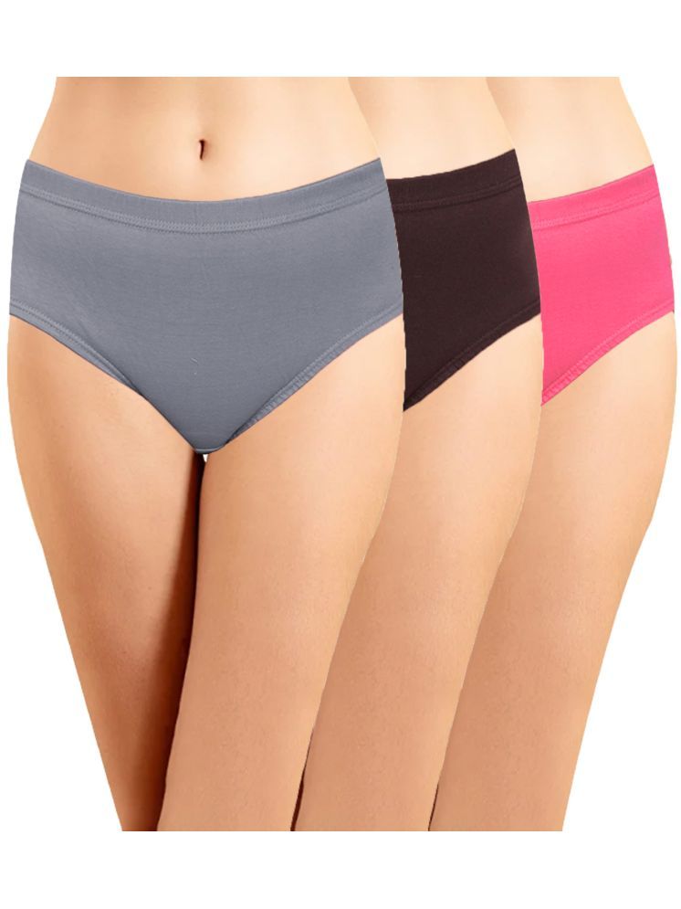     			IN CARE LINGERIE Pack of 3 Cotton Solid Women's Hipster ( Multicolor ) ICIN-086