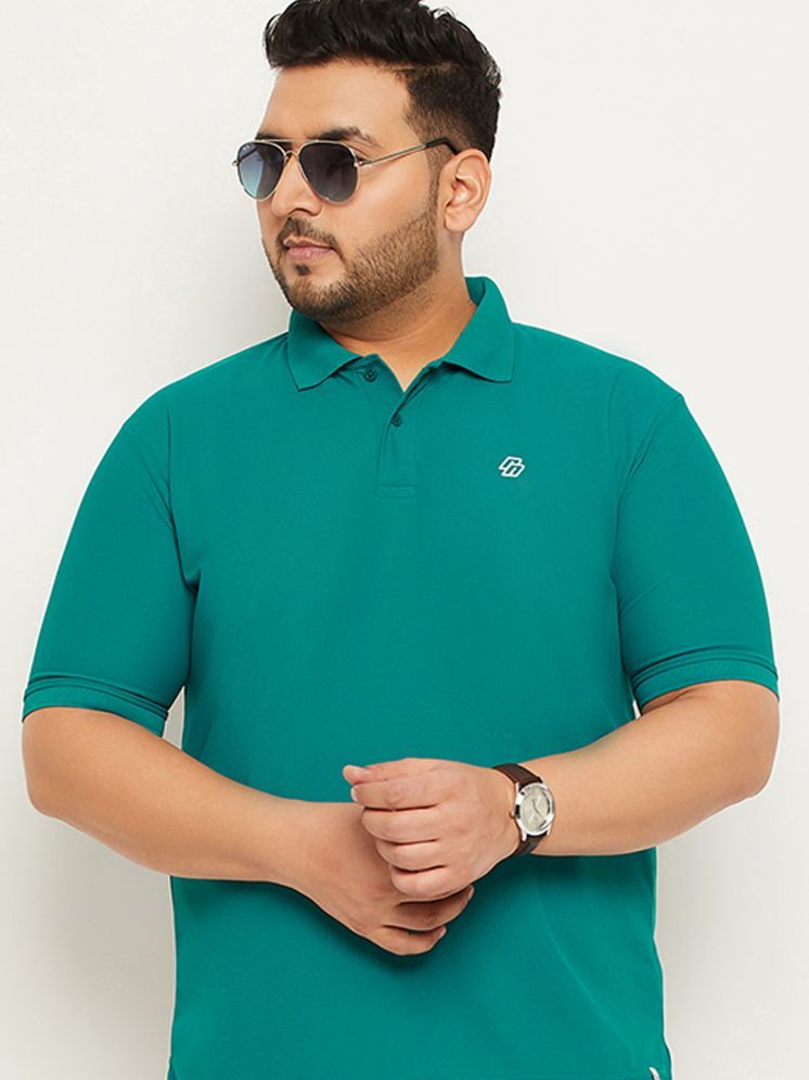     			Nuovo Cotton Blend Regular Fit Solid Half Sleeves Men's Polo T Shirt - Dark Green ( Pack of 1 )