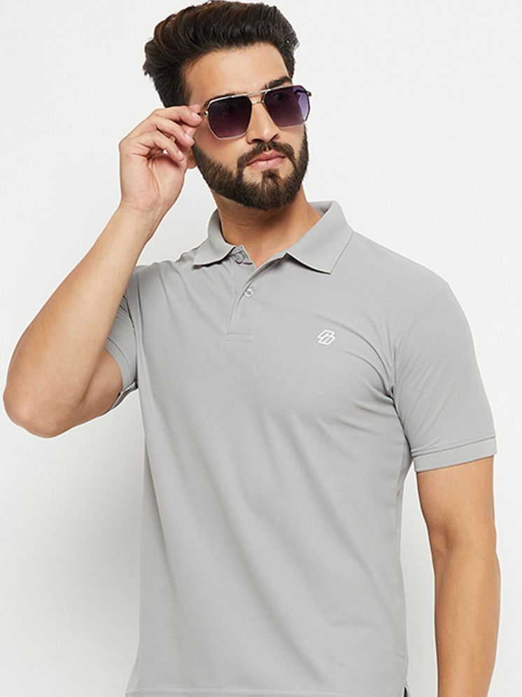     			Nuovo Cotton Blend Regular Fit Solid Half Sleeves Men's Polo T Shirt - Grey ( Pack of 1 )