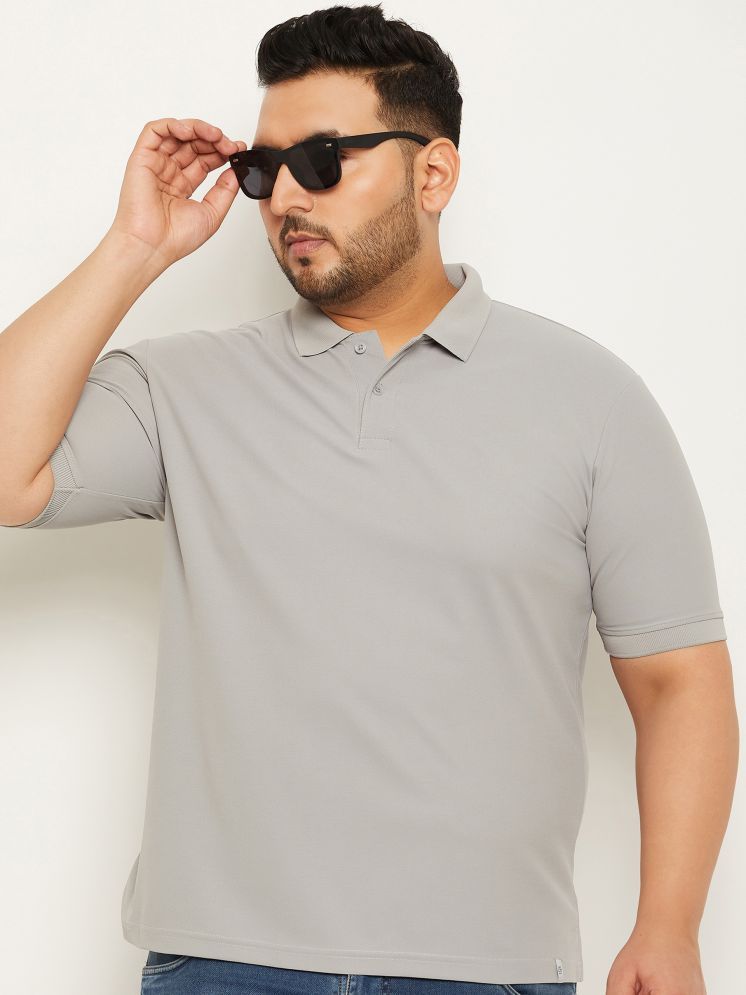     			Nuovo Cotton Blend Regular Fit Solid Half Sleeves Men's Polo T Shirt - Grey ( Pack of 1 )