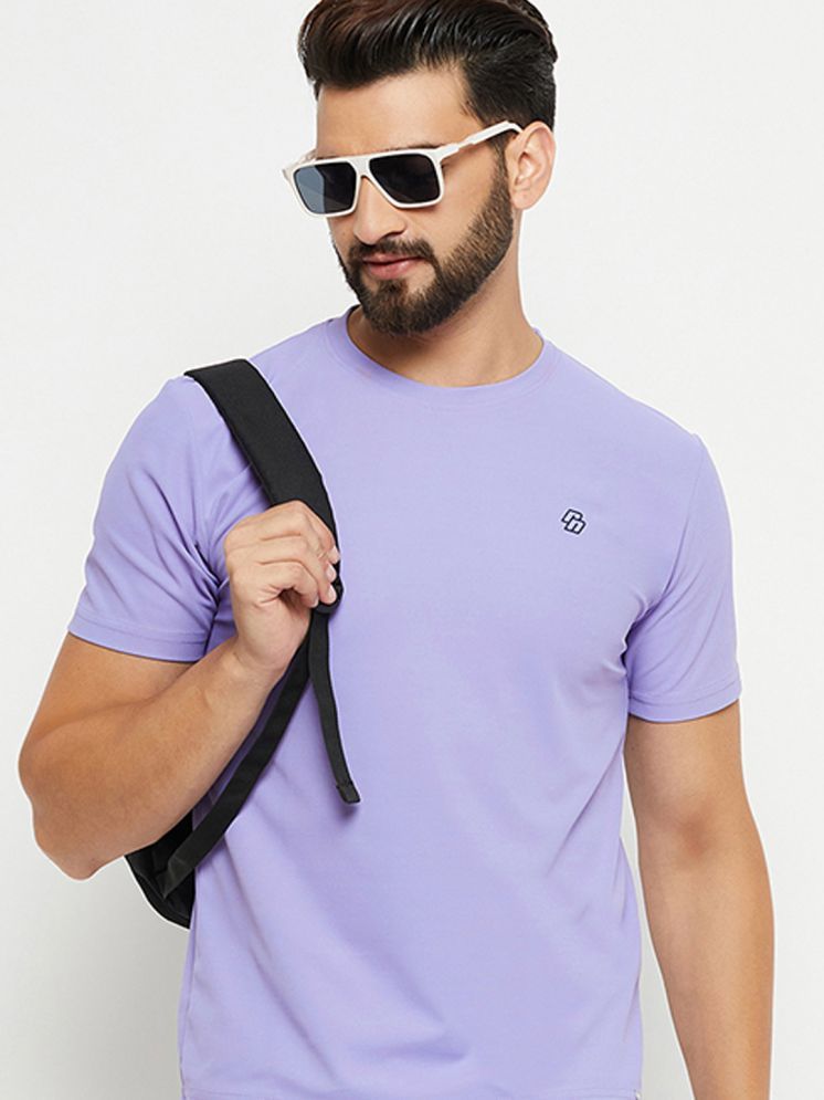     			Nuovo Pack of 1 Cotton Blend Regular Fit Men's T-Shirt ( Purple )