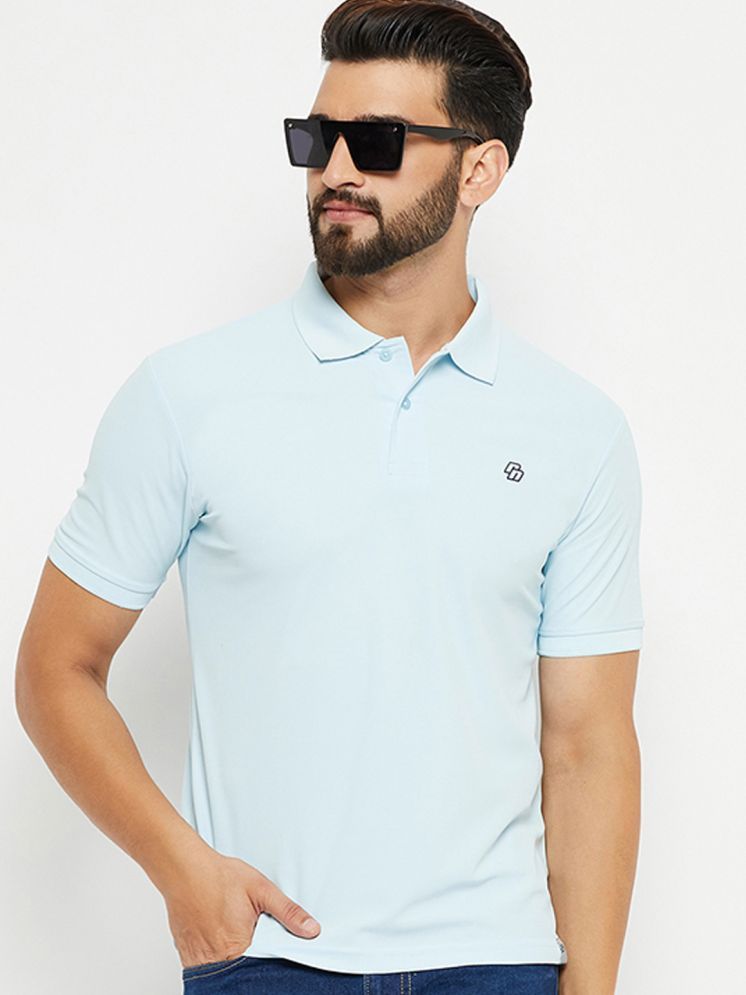     			Nuovo Cotton Blend Regular Fit Solid Half Sleeves Men's Polo T Shirt - Light Blue ( Pack of 1 )