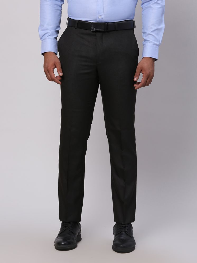     			Park Avenue Regular Flat Men's Formal Trouser - Black ( Pack of 1 )