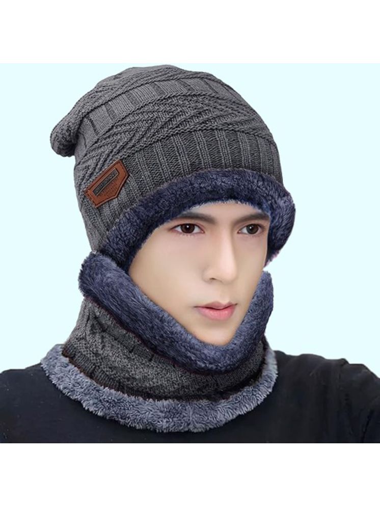     			Paryag Gray Woollen Men's Cap ( Pack of 1 )