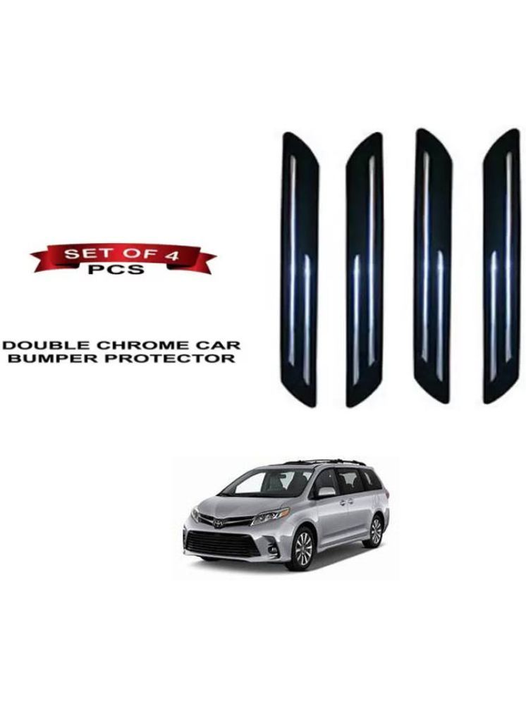     			RONISH Rubber Car Bumper Protector Guard (Double Chrome) For Toyota Sienna