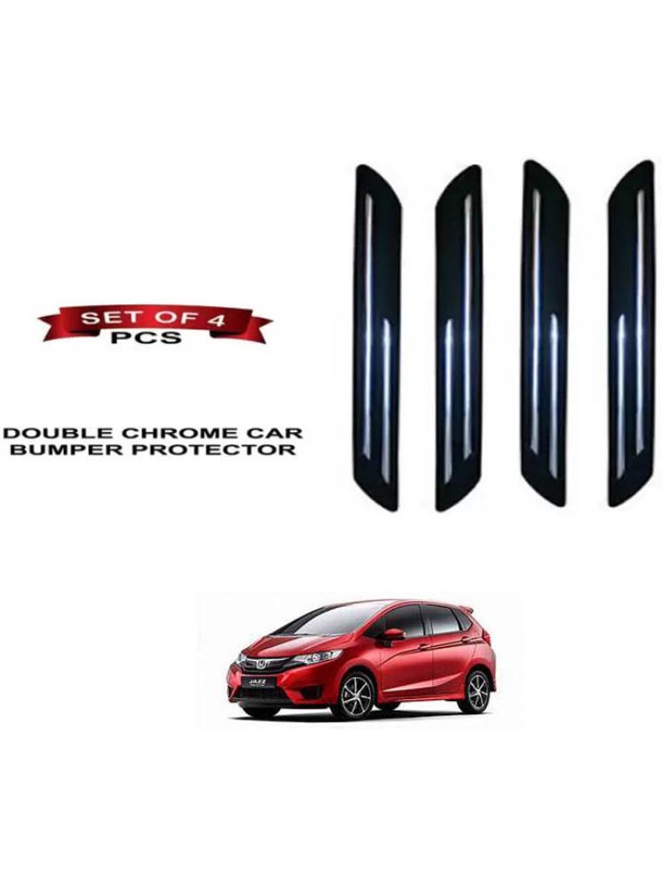     			RONISH Rubber Car Bumper Protector Guard (Double Chrome) For Honda Jazz