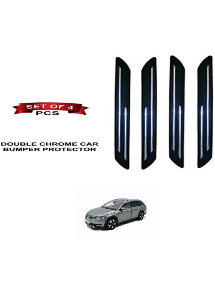     			RONISH Rubber Car Bumper Protector Guard (Double Chrome) For Skoda Octavia Combi