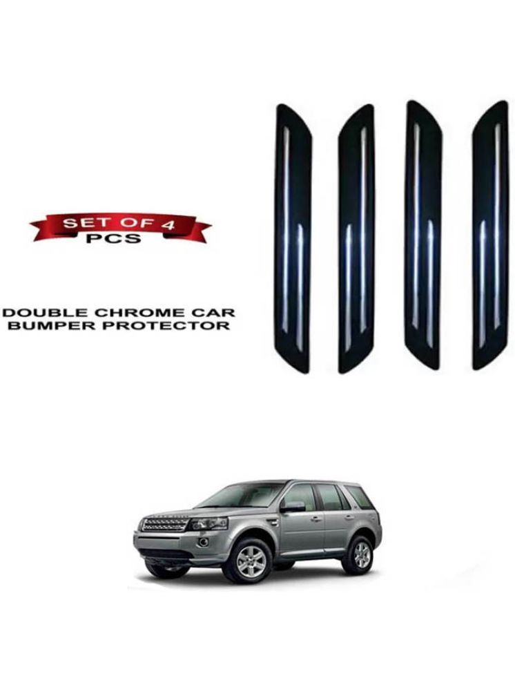     			RONISH Rubber Car Bumper Protector Guard (Double Chrome) For Land Rover Freelander 2