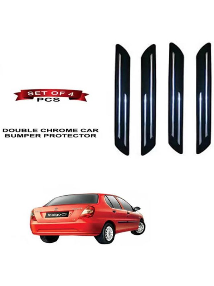     			RONISH Rubber Car Bumper Protector Guard (Double Chrome) For Tata Indigo CS