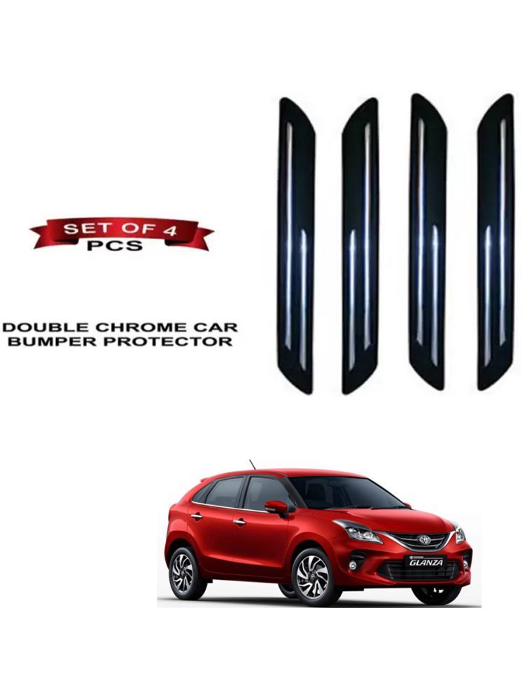     			RONISH Rubber Car Bumper Protector Guard (Double Chrome) For Toyota Glanza