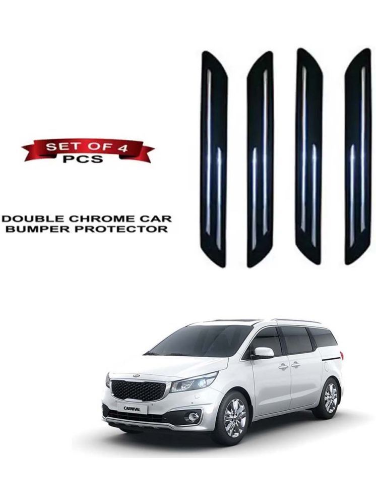     			RONISH Rubber Car Bumper Protector Guard (Double Chrome) For Kia Carnival