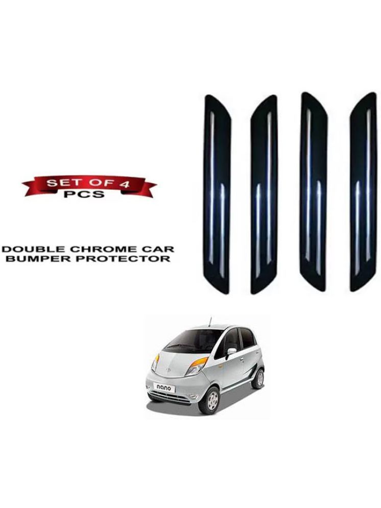     			RONISH Rubber Car Bumper Protector Guard (Double Chrome) For Tata Nano