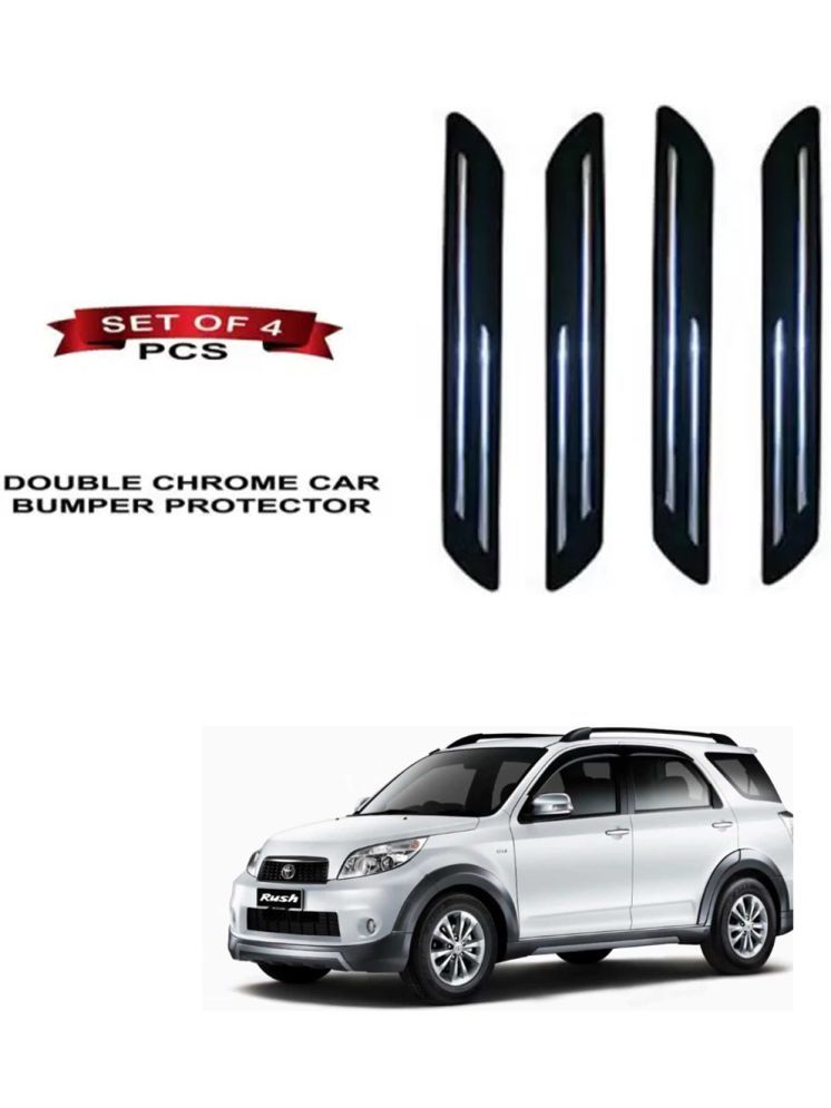     			RONISH Rubber Car Bumper Protector Guard (Double Chrome) For Toyota Rush