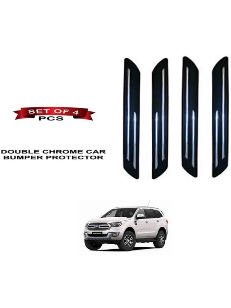     			RONISH Rubber Car Bumper Protector Guard (Double Chrome) For Ford Endeavour