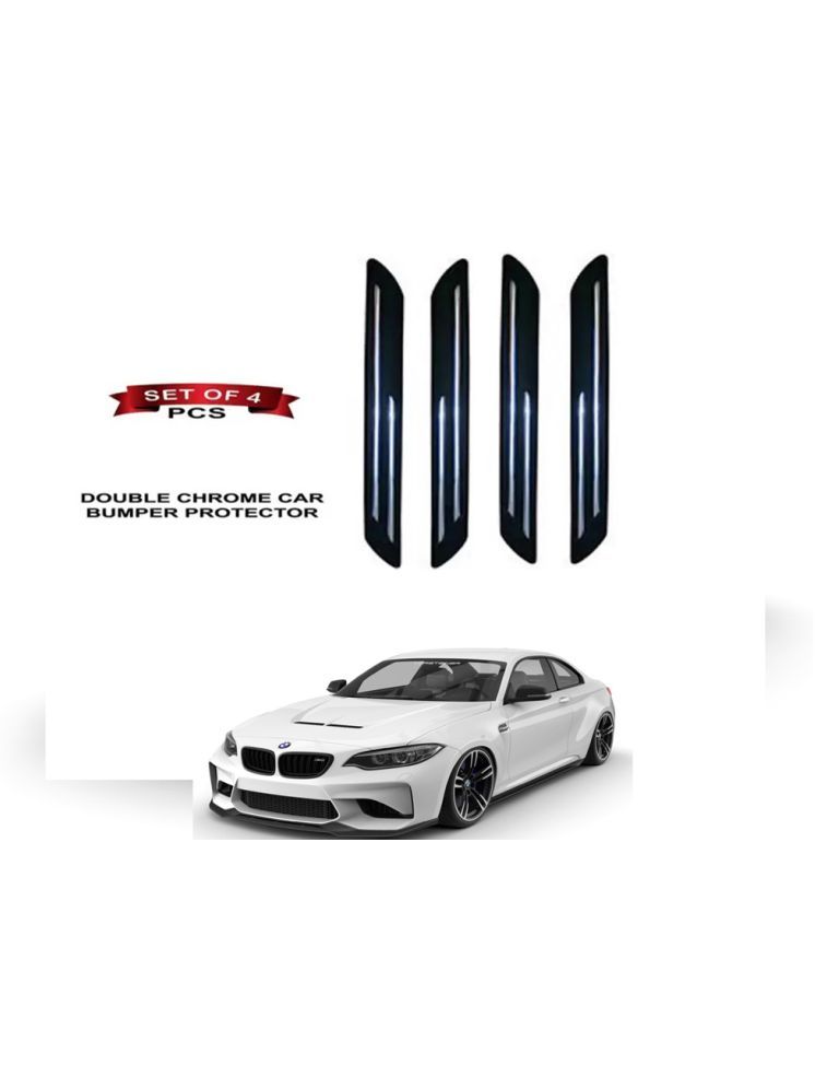     			RONISH Rubber Car Bumper Protector Guard (Double Chrome) For BMW M2