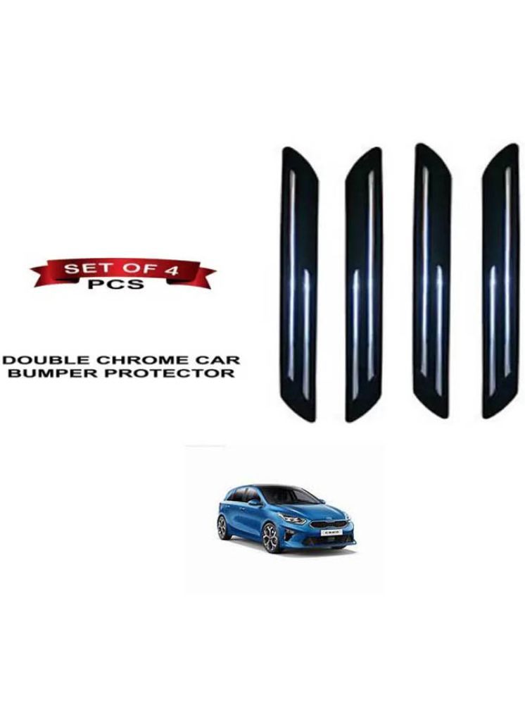     			RONISH Rubber Car Bumper Protector Guard (Double Chrome) For Kia ceed