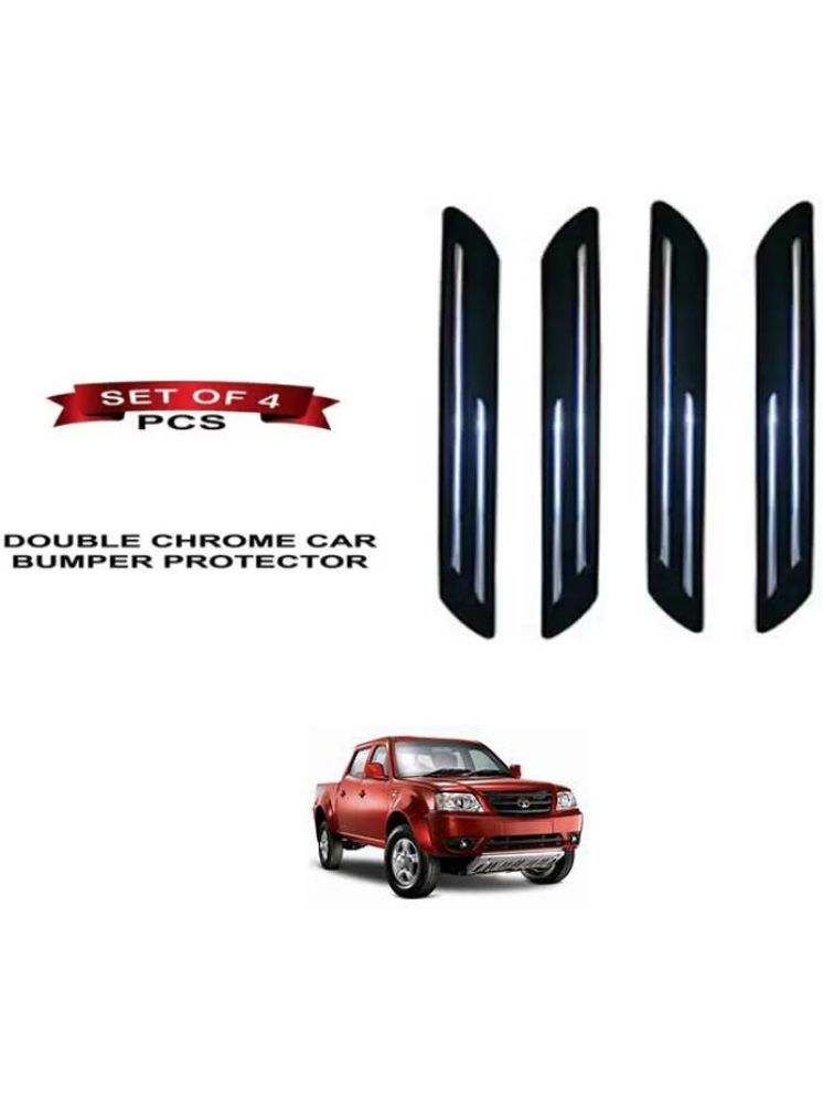     			RONISH Rubber Car Bumper Protector Guard (Double Chrome) For Tata Xenon XT