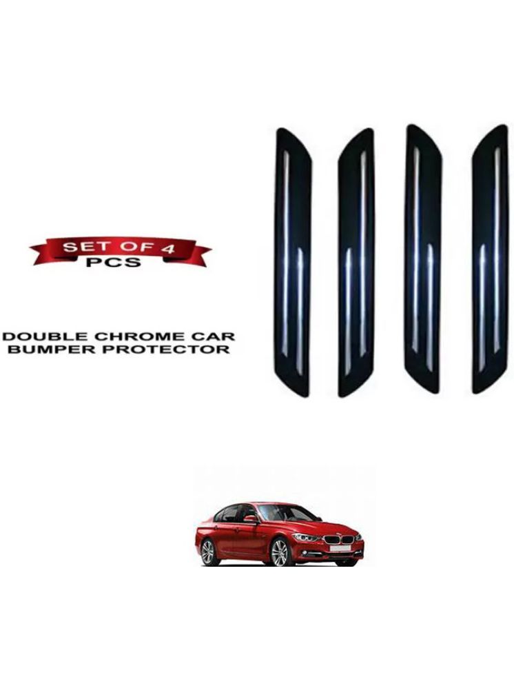     			RONISH Rubber Car Bumper Protector Guard (Double Chrome) For BMW 3 Series