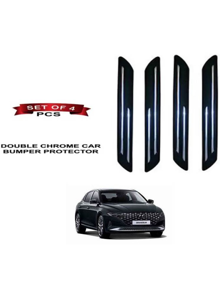     			RONISH Rubber Car Bumper Protector Guard (Double Chrome) For Hyundai Grandeur