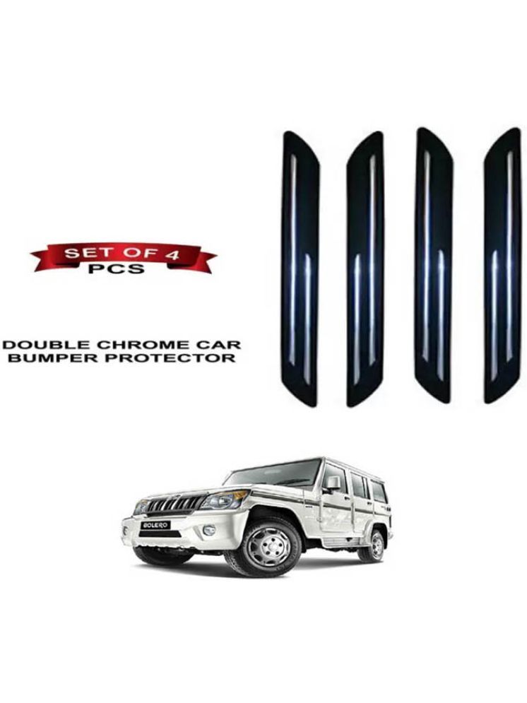     			RONISH Rubber Car Bumper Protector Guard (Double Chrome) For Mahindra Bolero