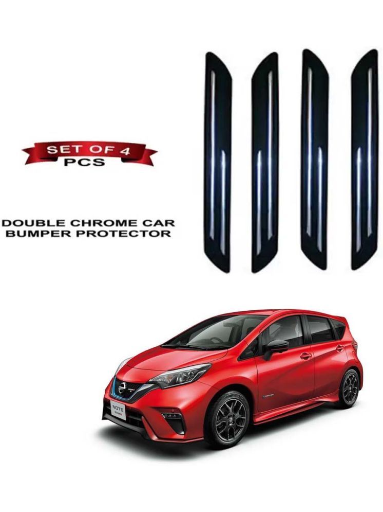     			RONISH Rubber Car Bumper Protector Guard (Double Chrome) For Nissan Note e-Power