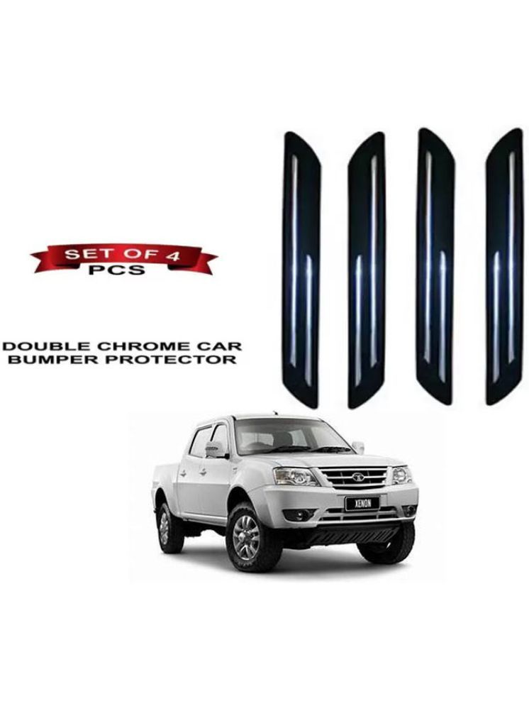     			RONISH Rubber Car Bumper Protector Guard (Double Chrome) For Tata Xenon