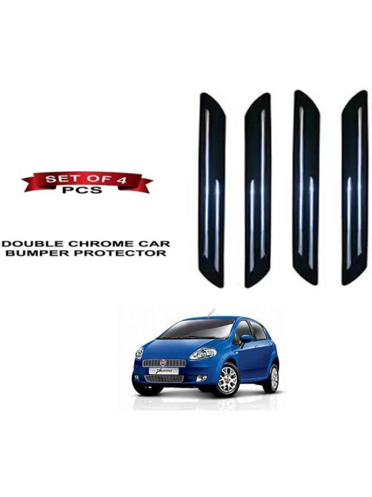     			RONISH Rubber Car Bumper Protector Guard (Double Chrome) For Fiat Grande Punto