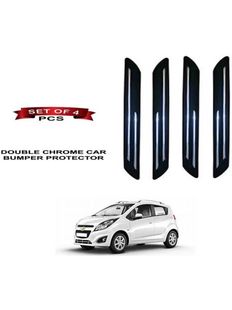     			RONISH Rubber Car Bumper Protector Guard (Double Chrome) For Chevrolet Beat