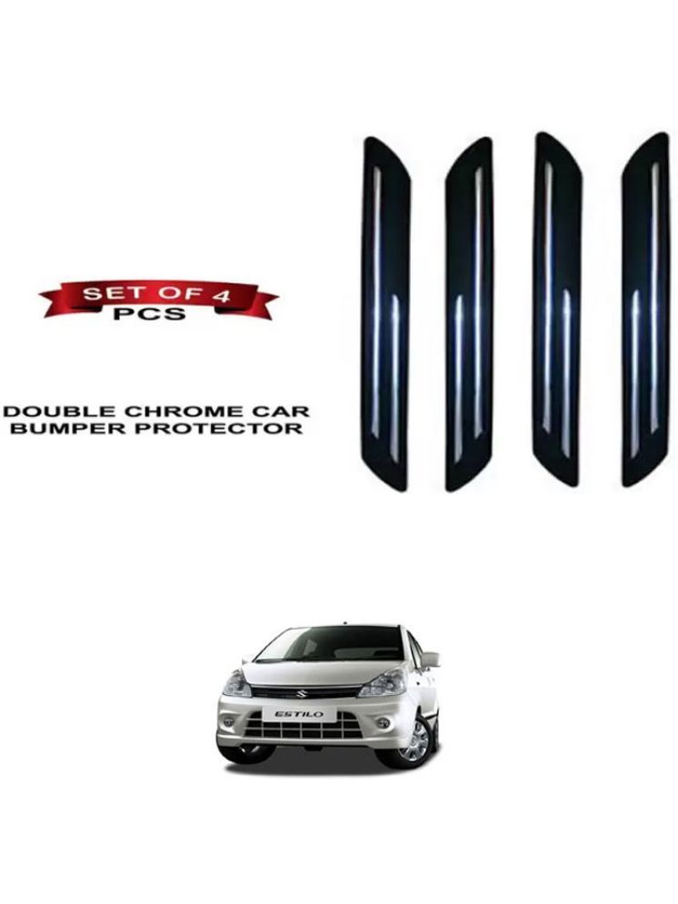     			RONISH Rubber Car Bumper Protector Guard (Double Chrome) For Maruti Suzuki Zen Estilo